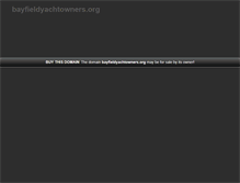 Tablet Screenshot of bayfieldyachtowners.org